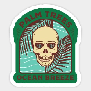 Palm trees ocean breeze Sticker